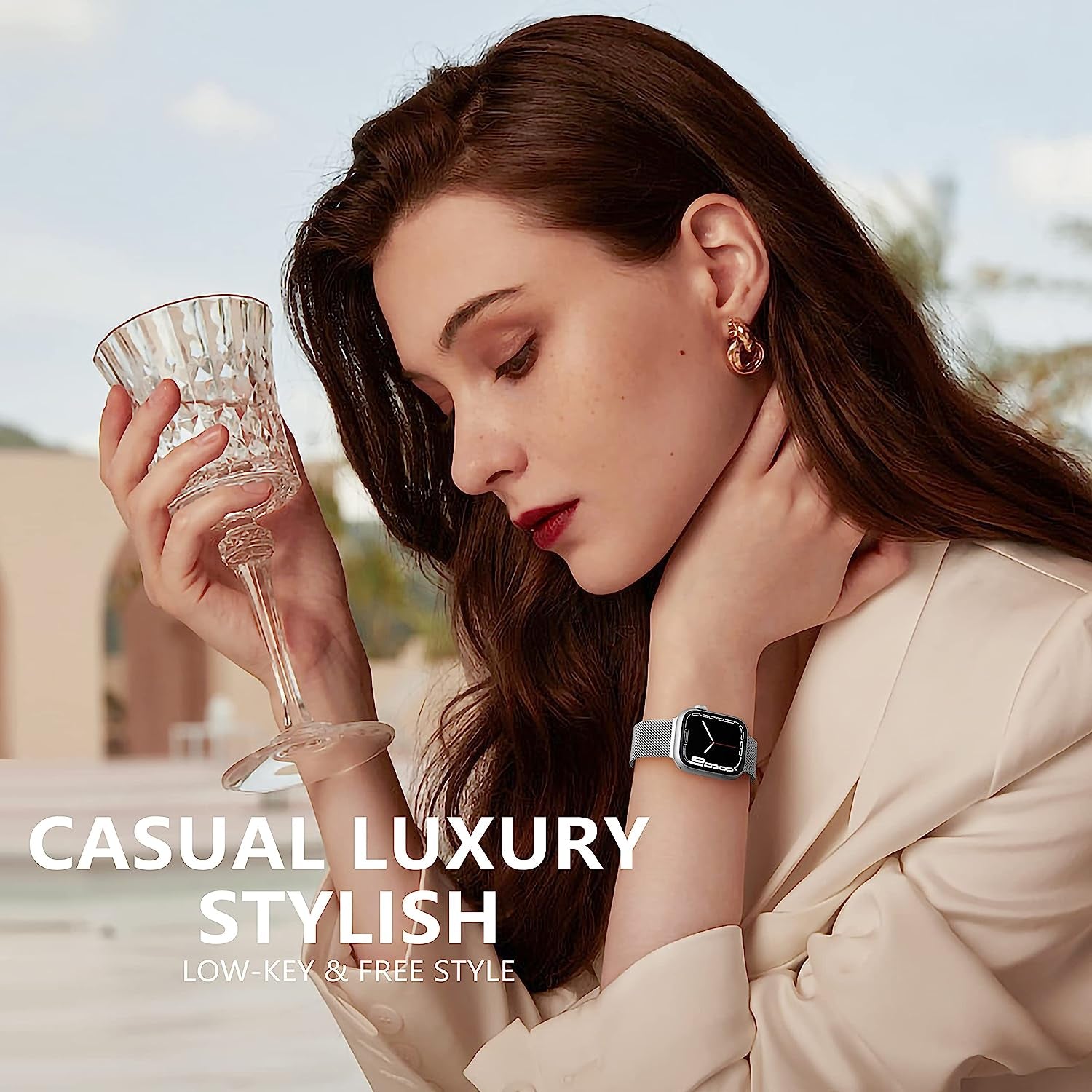 Zedoli Metal Band Compatible with Apple Watch Bands 40Mm 38Mm 41Mm 45Mm 44Mm 42Mm 49Mm for Women Men, Stainless Steel Milanese Mesh Loop Magnetic Wristbands for Iwatch Series 8 7 6 5 4 3 2 1 SE Ultra  Zedoli   