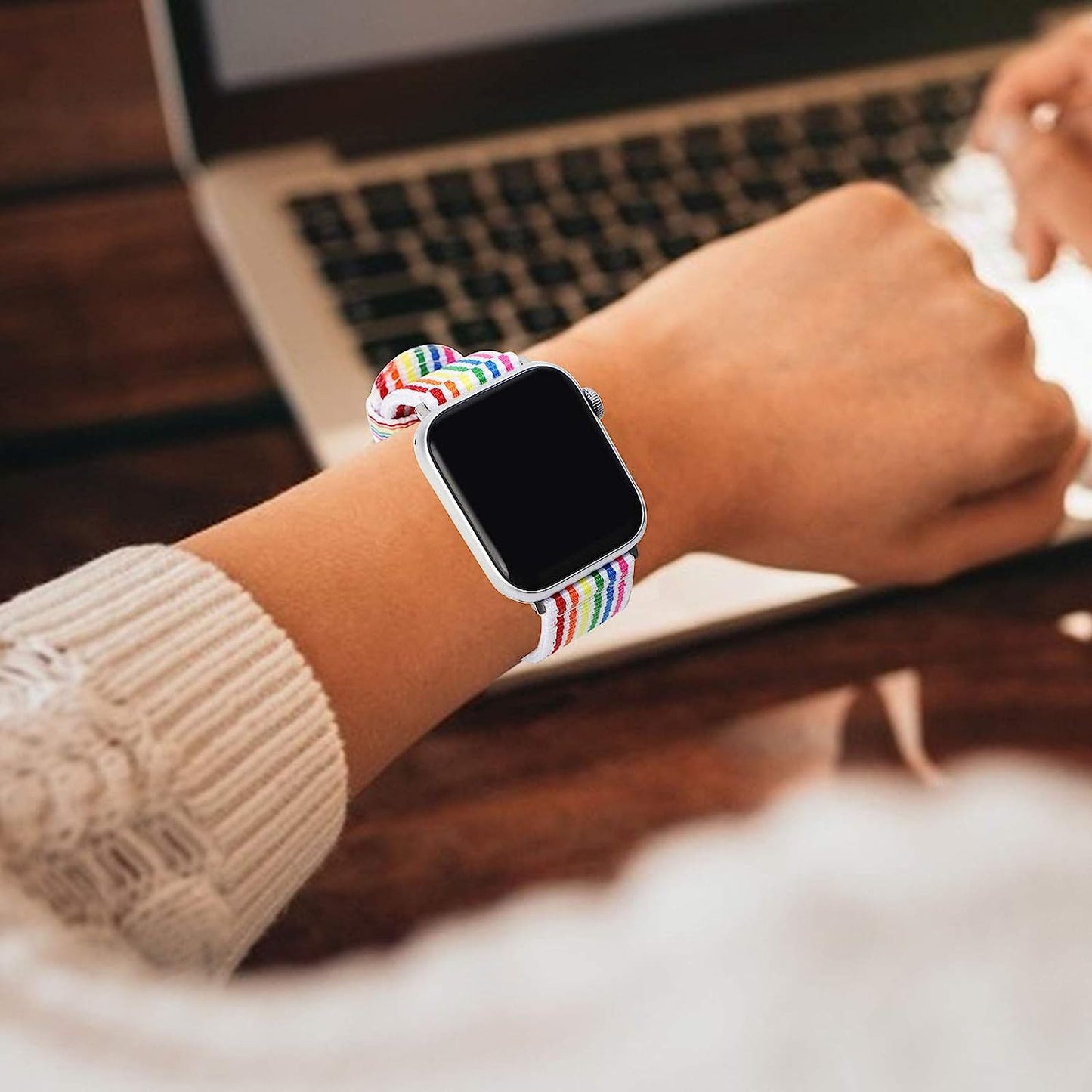 Durable Canvas Watch Bands Compatible with Apple Watch 45Mm 41Mm 44Mm 40Mm 42Mm 38Mm, Royal Woven Nylon Wrist Watch Strap for Iwatch Sery 7 6 5 4 3 2 1 Bands for Mens/Womens  KAYSEUN   