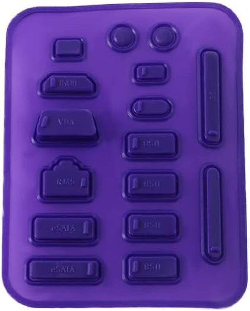 16Pcs/Set Laptop anti Dust Plug Colorful Silicone anti Dust Plug Cover Stopper Dust Plug USB Port HDMI RJ45 Interface Waterproofcover(Green)  generic Purple  
