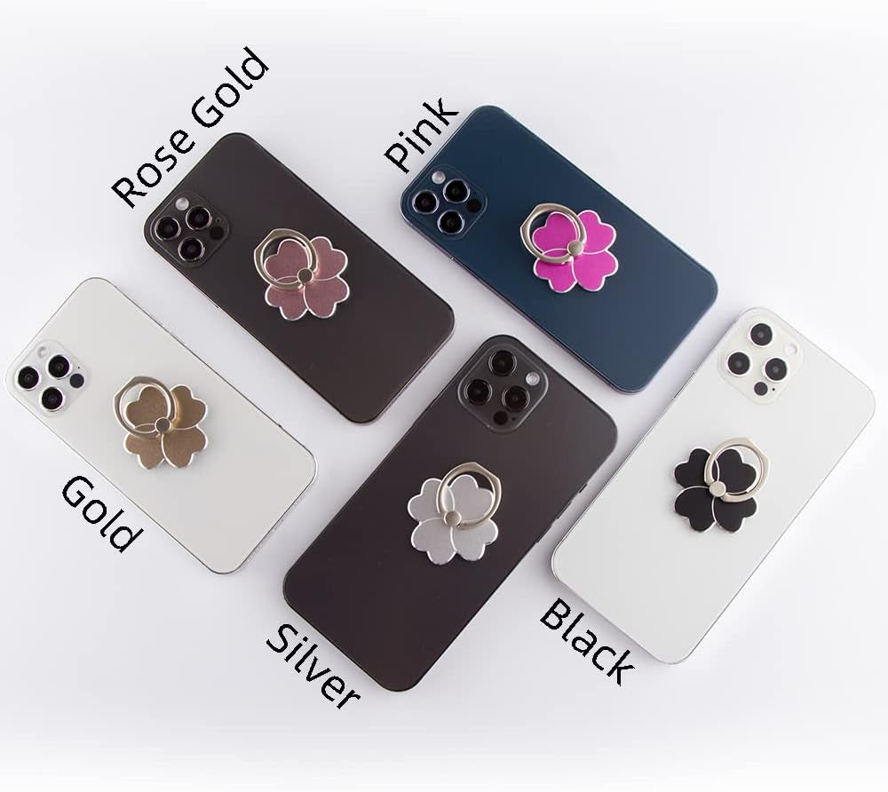 Lucky Grass Metal Cell Phone Ring Holder for Hand, Zinc Alloy Phone Back Ring Grip for Finger or Case (Gold)  SUNURS   