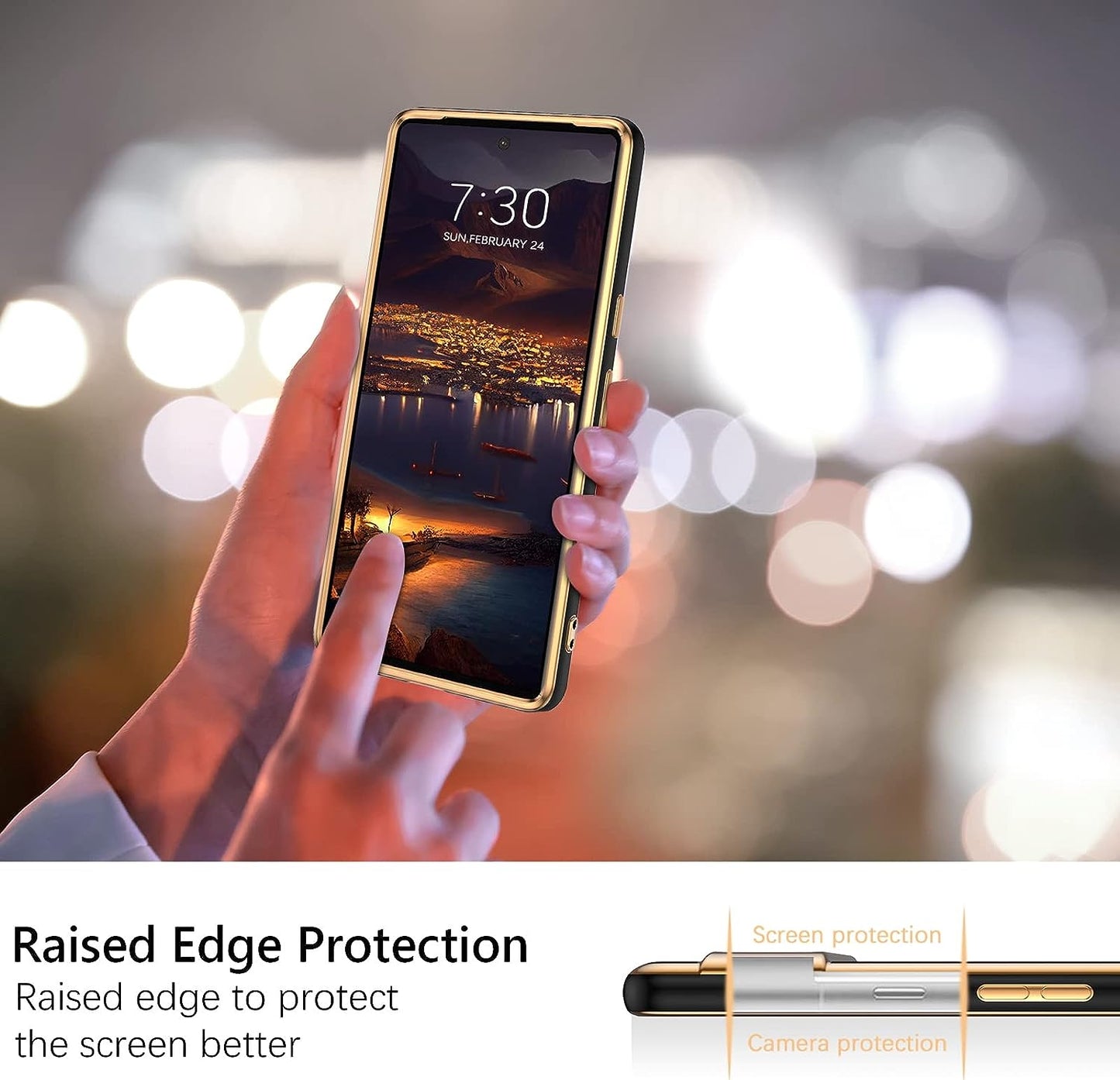 BENTOBEN Google Pixel 7 Pro Case, Google Pixel 7 Pro Phone Case Electroplating Heart Camera Protection Protective Slim Flexible Non-Slip Bumper Shockproof Google Pixel 7 Pro Case 6.7 Inch, Black  BENTOBEN   