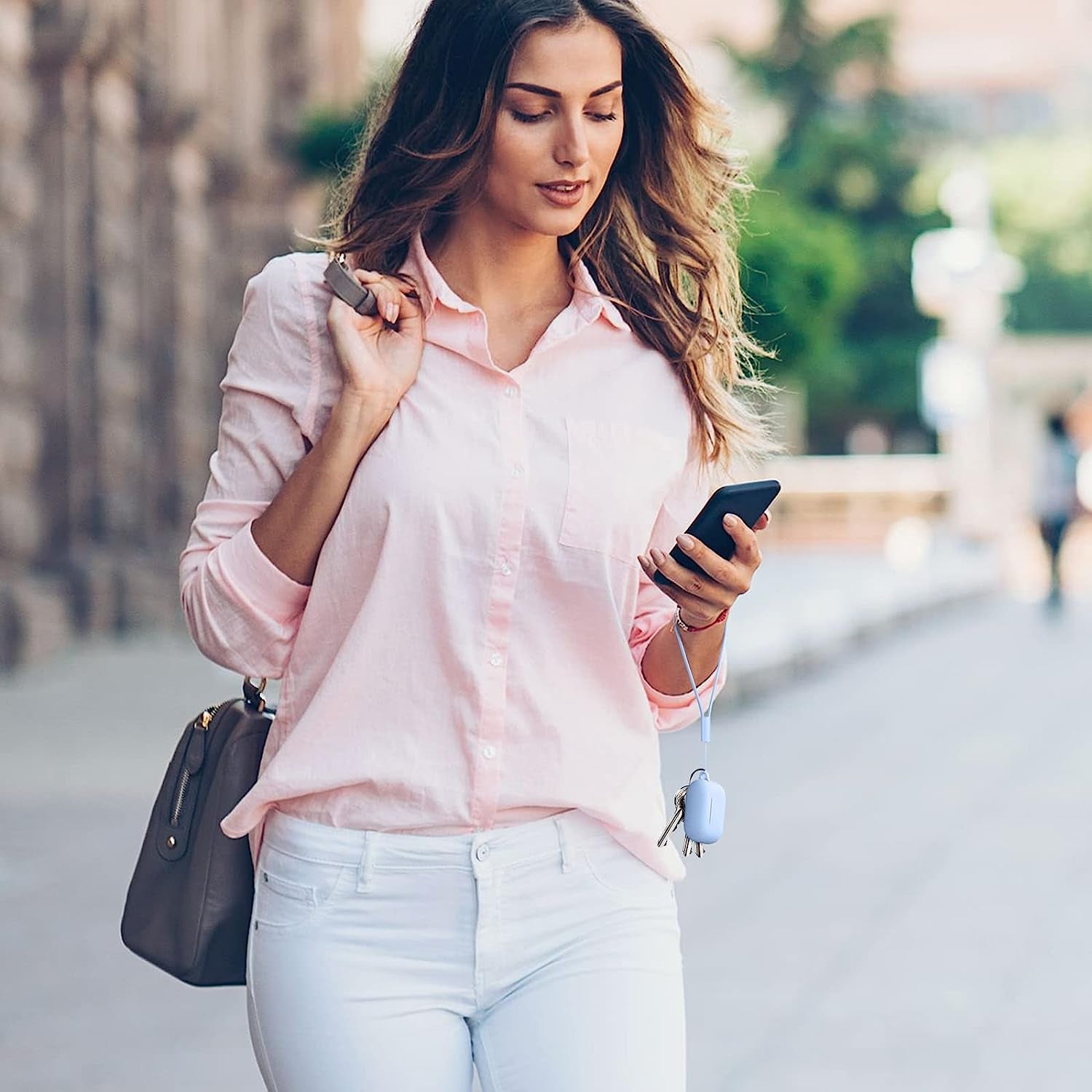 Lerobo for Airpods Pro 2Nd/1St Generation Case Cover with Keychain & Lanyard,Soft Silicone Skin Full Protective Airpod Pro Case for Apple Airpod Pro 2022/2019 Charging Case [Front LED Visible] Lilac  PJStore-US   