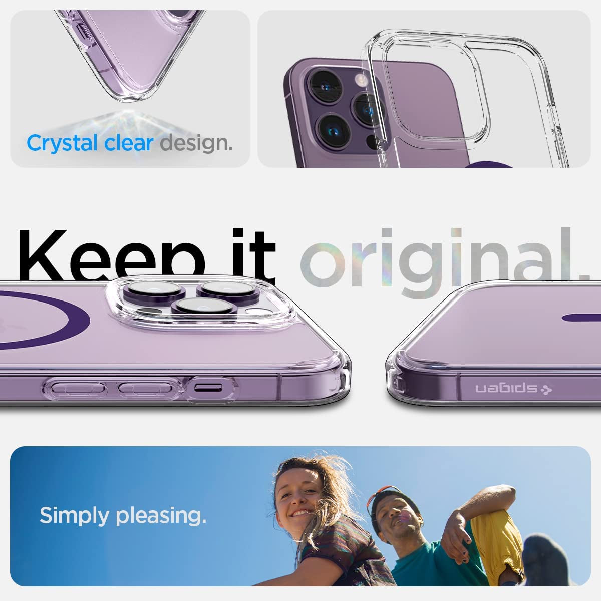 Spigen Ultra Hybrid (Magfit) [Anti-Yellowing Technology] Designed for Iphone 14 Pro Max Case (2022) - Deep Purple  Spigen   