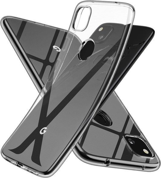 SNOSHO for Google Pixel 4A Case,Slim Thin Soft Skin Silicone Flexible TPU Gel Anti-Scratch Shockproof Protective Case Cover for Pixel 4A [NOT Compatible with Pixel 4A 5G],Crystal Clear  SNOSHO   
