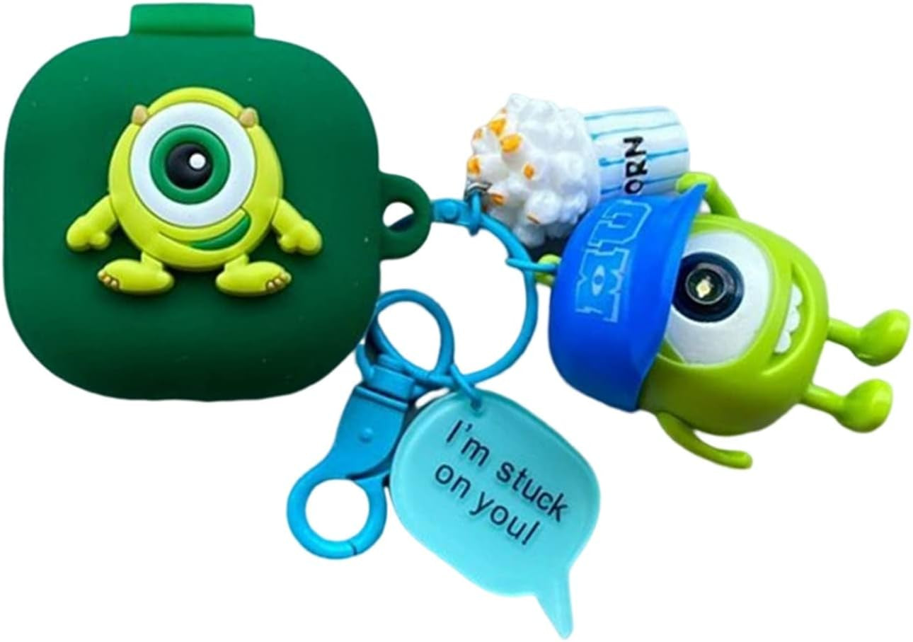 CASEVERSE Cases for Samsung Galaxy Buds2 Pro/Buds 2/Buds Pro/Buds Live with Pendant, Cute Silicone Anime Cartoon Shockproof Cover for Girls Boys Teens  CASEVERSE Monster 2  