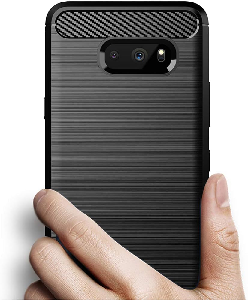 Osophter for LG G8X Thinq Case,Lg V50S Thinq Case Shock-Absorption Flexible TPU Rubber Full-Body Protective Phone Cover for LG G8X Thinq/V50S Thinq(Black)  Osophter   