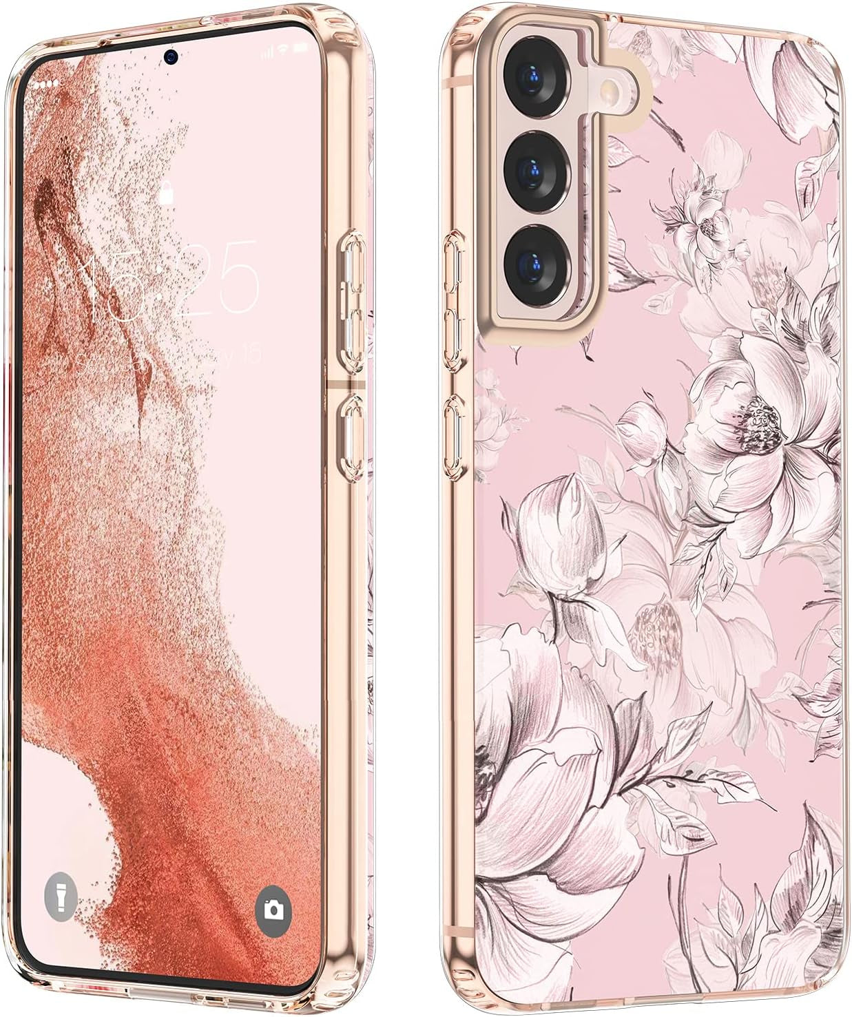 MILPROX Compatible with Samsung Galaxy S22 plus Flower Case, Cute Case Design for Girls Women,Shockproof Floral Pattern Hard Back for Samsung Galaxy S22 plus 5G Phone 2022 6.6 In-Blossom  MILPROX Tulip  
