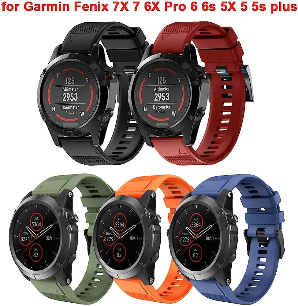 HEPUP 26Mm Quick Release Strap for Garmin Fenix 7X 6X Pro 5X Smart Watch Band 22Mm 20Mm Easy Fit Wrist Band for Fenix 7 6 5 6S 5S Plus  HEPUP   
