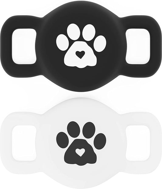 Airtag Dog Collar Holder – Available in Several Colors & Sizes - 2 Pack Silicone Dog Airtag Holder - Premium Dog Collar Airtag Holder - Apple Airtag Dog Collar Comfortably Fits Dogs & Cats Too!  LUVKO FAMILY   