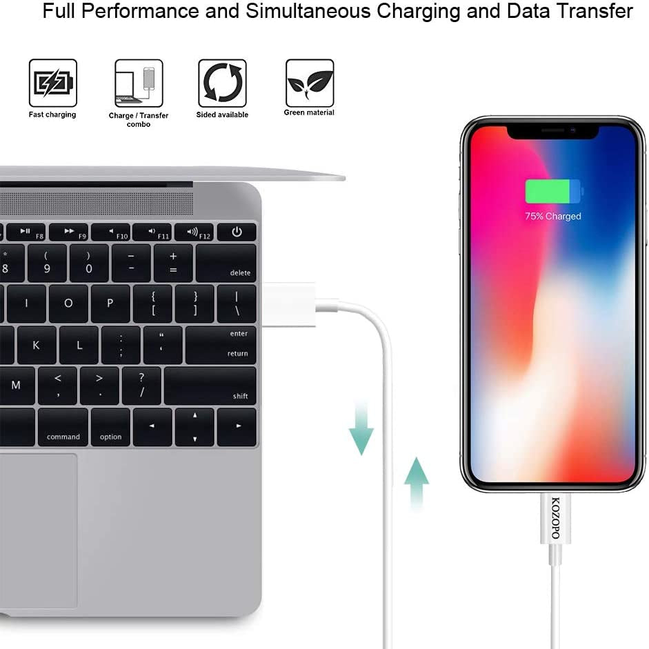 Iphone Charger, KOZOPO Fast Charging 6FT(2 Pack) Lightning Cable Data Sync Transfer Cord with 2 Port USB Plug Wall Charger Adapter Compatible with Iphone 13 12 11 Pro Max XS XR X 8 7 plus SE Mini Ipad  Shenzhen good-she technology Co., Ltd.   