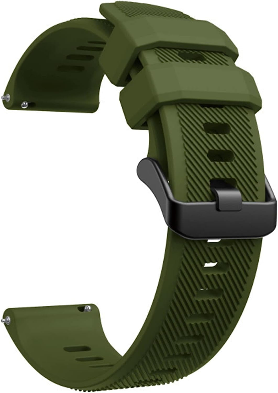 ZLAST Sport Silicone Watch Band Strap for Garmin VENU 2,Forerunner745,Vivoactive 4,Fenix Chronos, Replacement 22Mm Wristband  ZLAST Army green Garmin Active 
