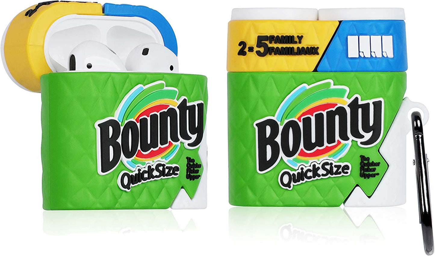 Oqplog for Airpod 2/1 Case Food Design Cover for Airpods Silicone Cases Air Pods Cute Funny Cartoon 3D Kawaii Fun Soft Designer Unique Fashion Cool Pretty for Girls Boys Teen Girly (Smart Popcorn)  guangjianheni Bonty Paper  