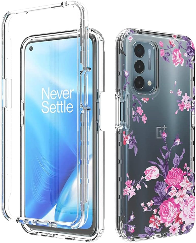 Vokuha Case for Oneplus Nord N200 5G, Oneplus N200 5G Case for Girls, Cute Floral Crystal Clear TPU Bumper Shockproof Protective Armor Cover for Oneplus Nord N200 5G (Rose Flower)  Vokuha   