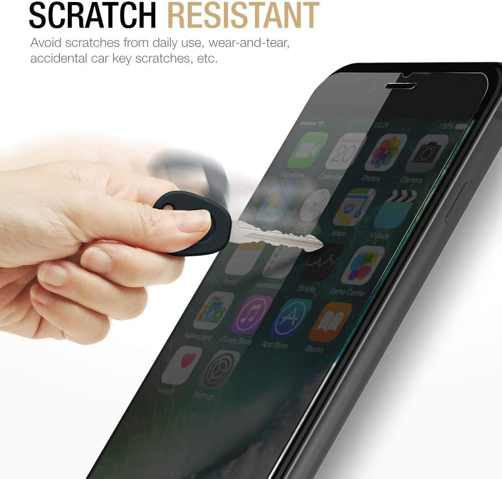 Ushield Privacy Screen Protector for Iphone 8 Plus, Iphone 7 Plus, Iphone 6S Plus, Iphone 6 plus - 3 Pack (Installation Frame) Tempered Glass Screen Protector Iphone 8+ 7+ 6S+ 6+ [Fit with Most Cases]  uShield   