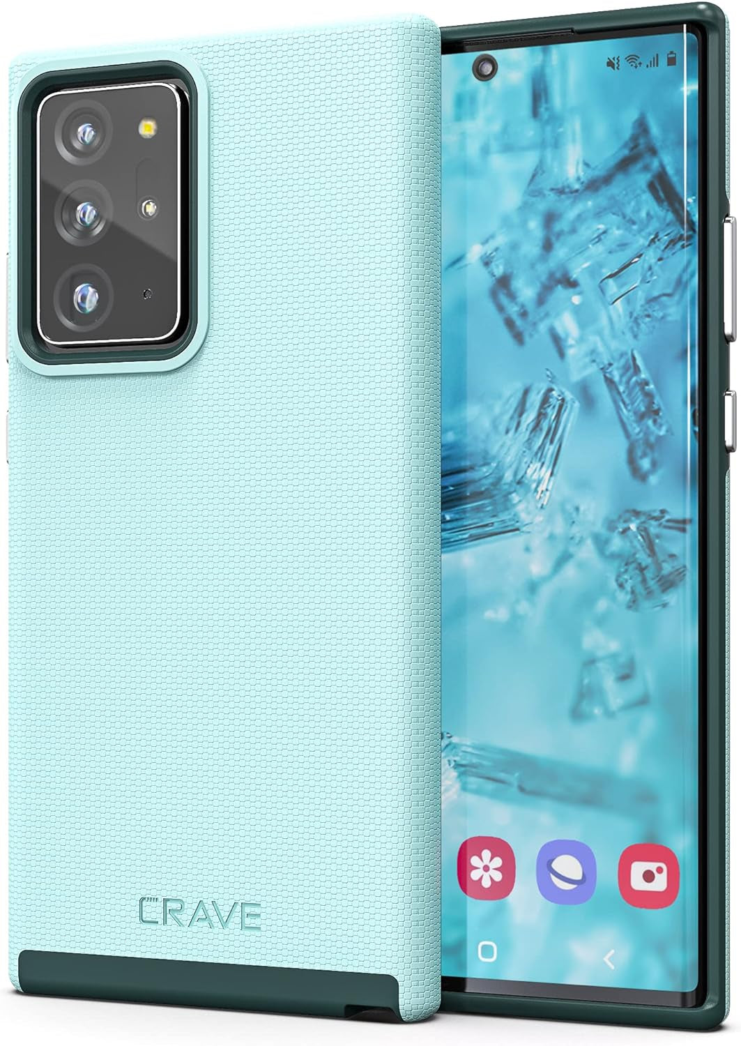 Crave Dual Guard for Galaxy Note 20 Ultra Case, Shockproof Protection Dual Layer Case for Samsung Galaxy Note 20 Ultra - Blush  Crave Aqua  