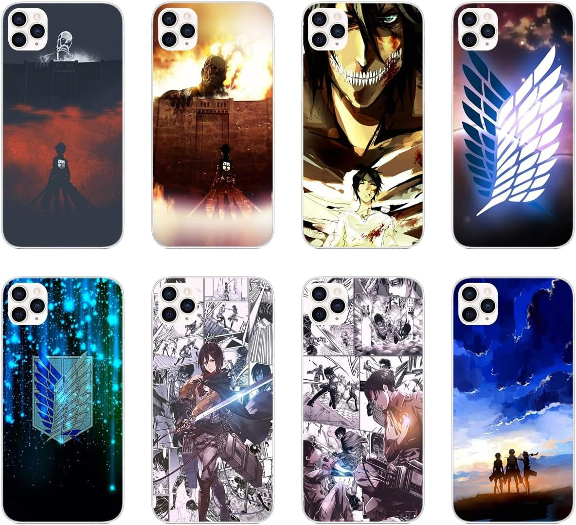 Compatible with LG G7 | LG G7 Thinq | LG G7 Fit | LG G7 One Case Attack on AOT Anime Titan 969 Soft TPU Rubber Protection Cover Clear  Tongstar   