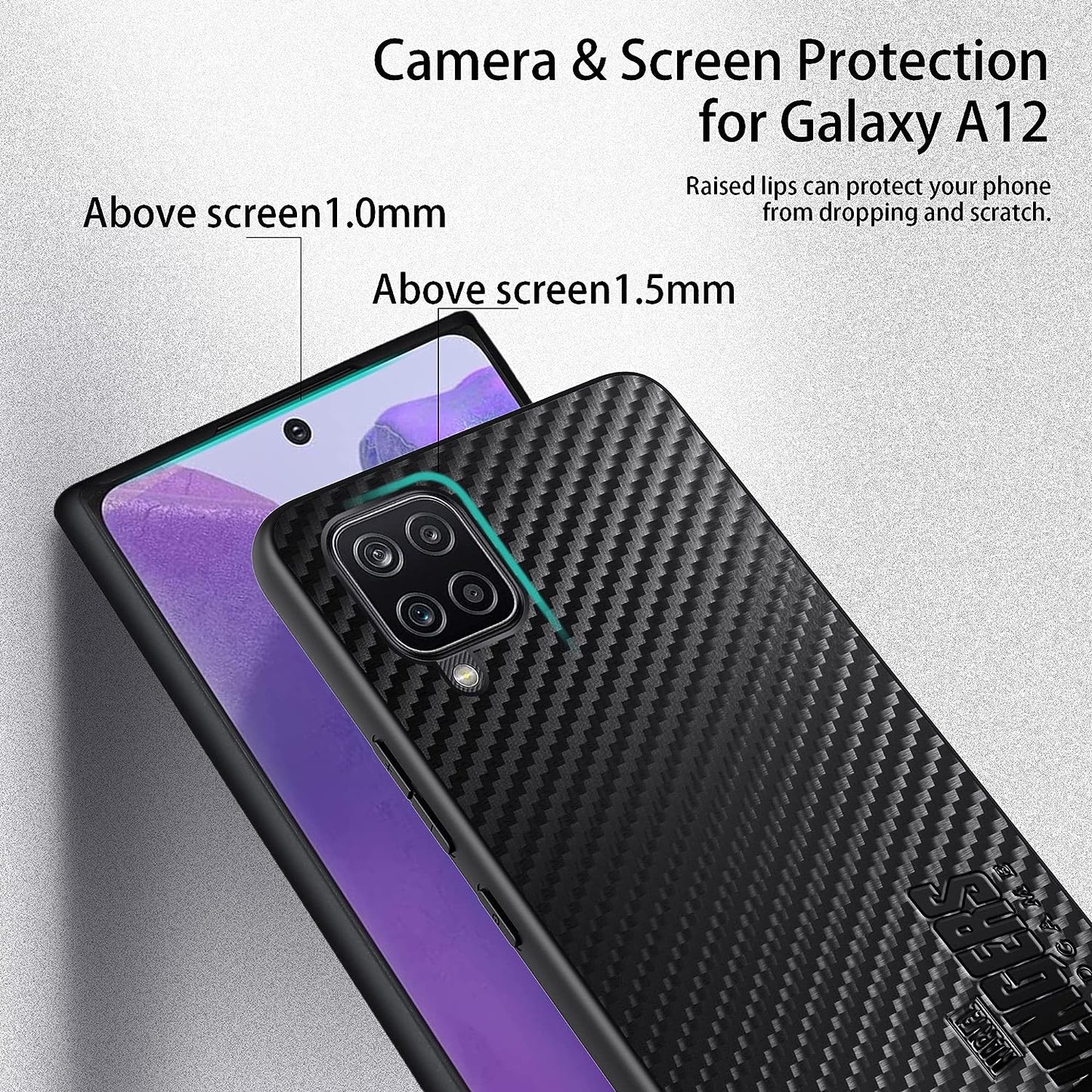 IRON SPIDER Case for Galaxy A12, with Marvel Character Samsung A12 Leather Case, A-BLACK  IRON SPIDER   