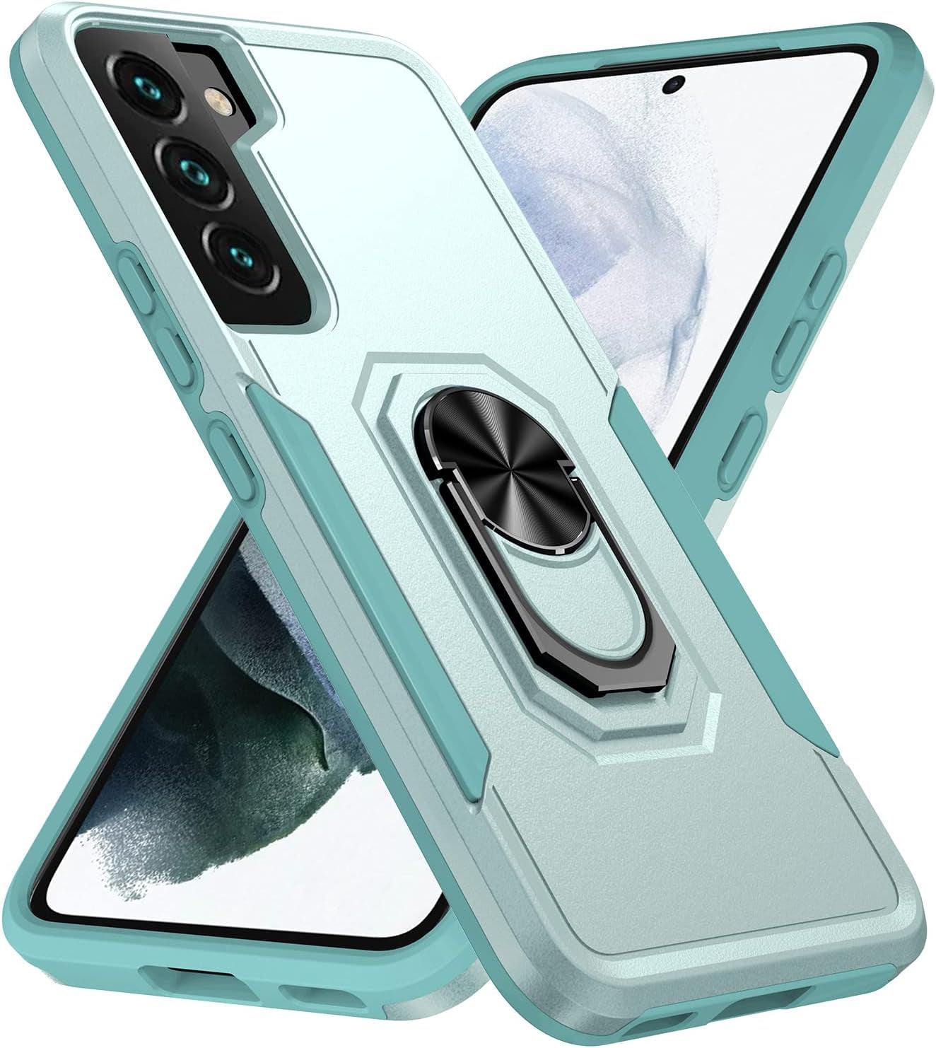 Fucozan for Samsung Galaxy S22 plus Case Galaxy S22+ Case with Kickstand Armor Magnetic Ring Rugged Protective Military Grade Shockproof Case for Galaxy S22 plus Phone Case (Navy)  Fucozan Light Green  