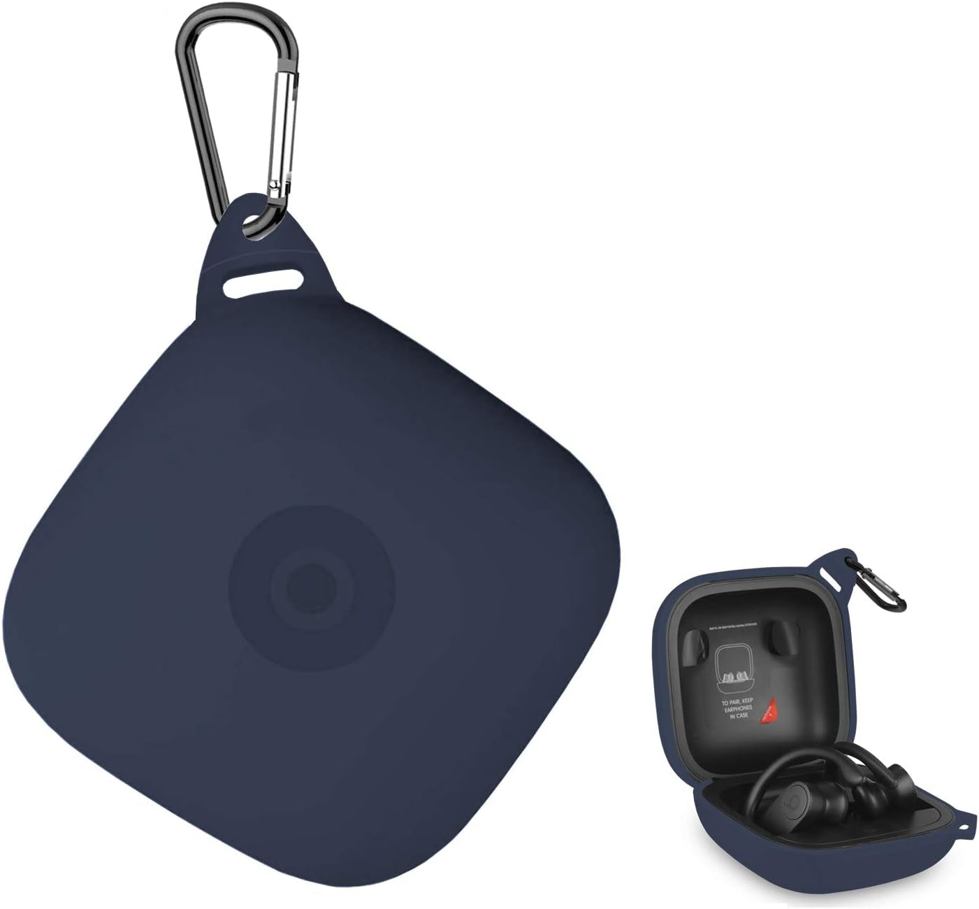 Anti Lost Carrying Protective Silicone Replacement Case for Beats Powerbeats Pro 2019 Full Body Protection Shockproof Powerbeats Charging Case Skin and Cover with Carabiner Red  REEYEAR Blue Powerbeats Pro 