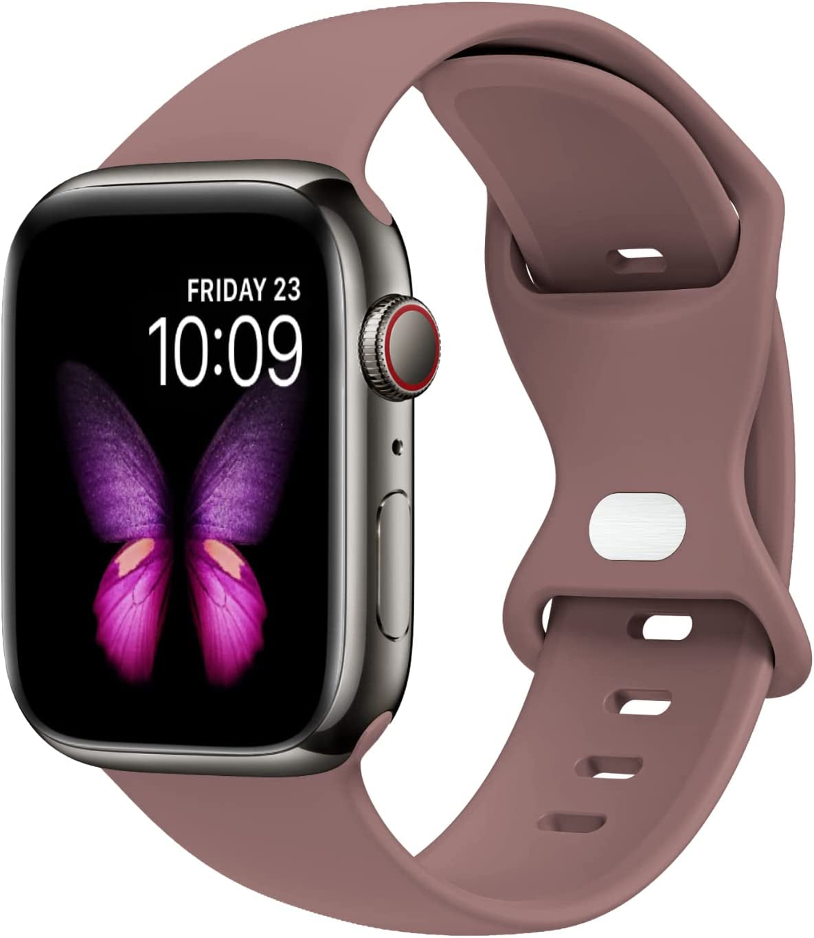 Tighesen Sport Bands Compatible with Apple Watch Band 38Mm 40Mm 41Mm 42Mm 44Mm 45Mm 49Mm S/M M/L for Women/Men Waterproof Soft Silicone Replacement Strap Accessories for Iwatch Ultra SE Series 8/7/6/5/4/3/2/1(Smokey Mauve, 38/40/41Mm M/L)  SinceC   