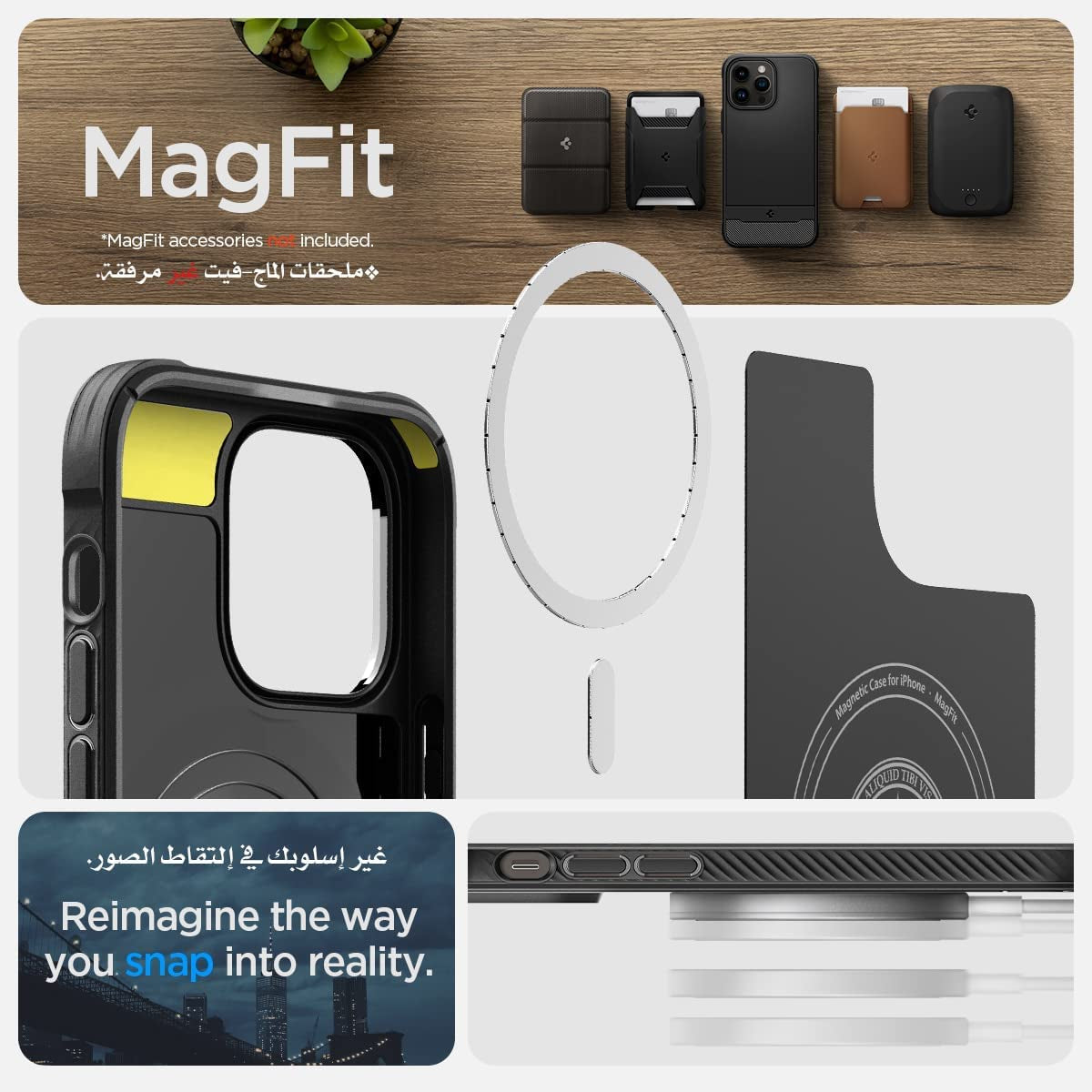 Spigen Rugged Armor (Magfit) Compatible with Magsafe Designed for Iphone 14 Pro Max Case (2022) - Matte Black  Spigen   