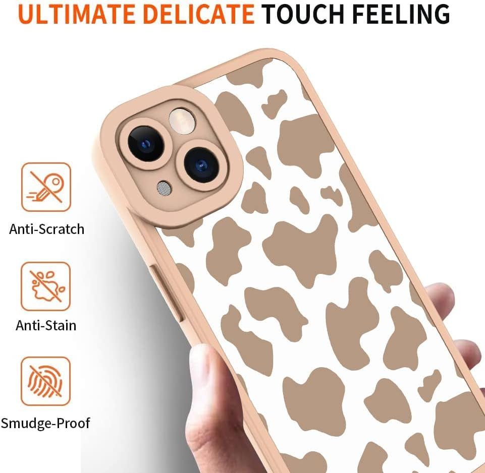 ZIYE for Iphone 13 Case Cow Pattern Phone Case with Camera Protection,Silicone TPU Phone Protective Cover Cheetah Design Cases Compatible with Iphone 13 6.1 Inch  ZIYE   