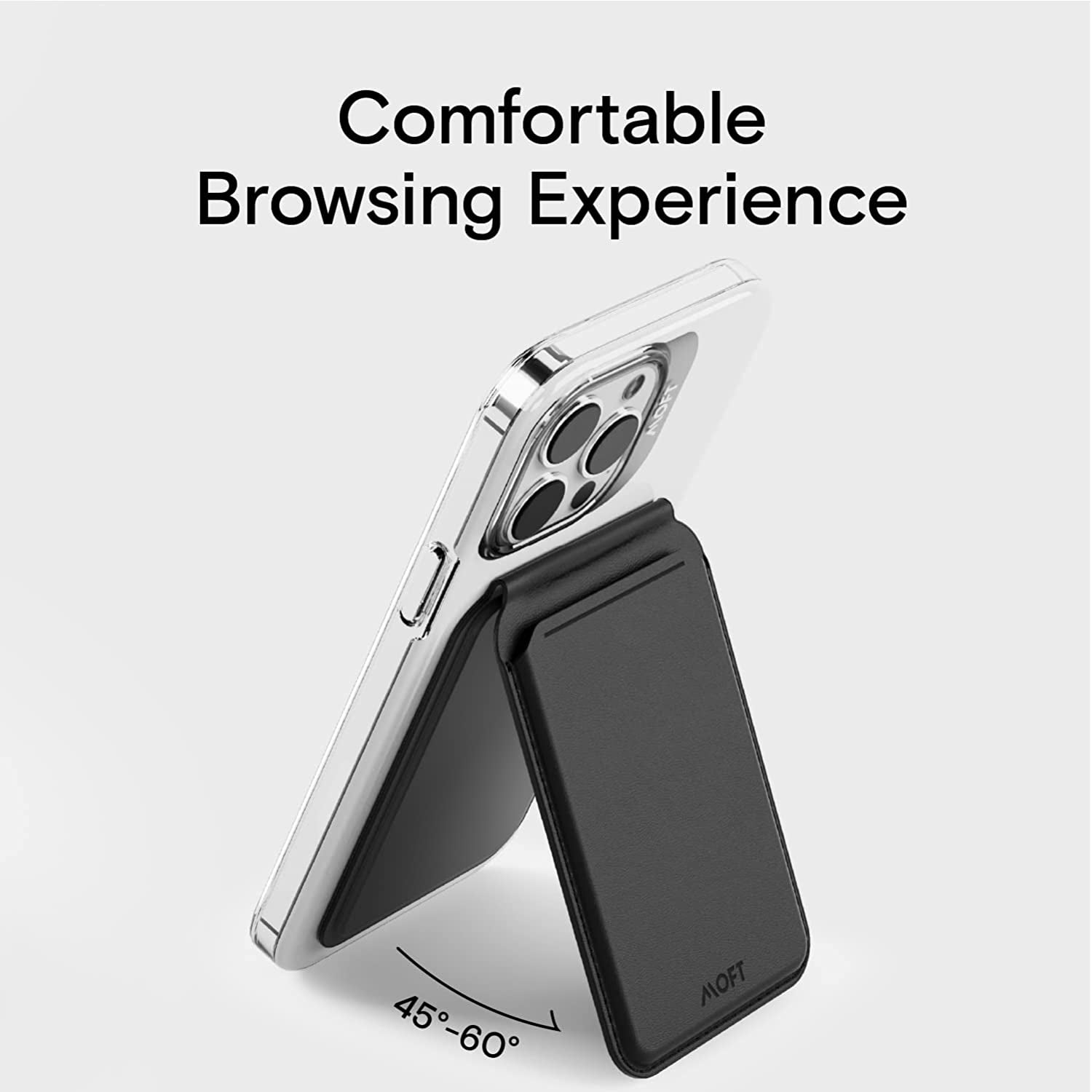 MOFT Magsafe Compatible Wallet Quick Access for Iphone 14 /Iphone 13/ Iphone12 Series Open ID Window Convenient Card Use and Sturdy Stand with Steel Hinge Flash Wallet Phone Stand  MOFT   