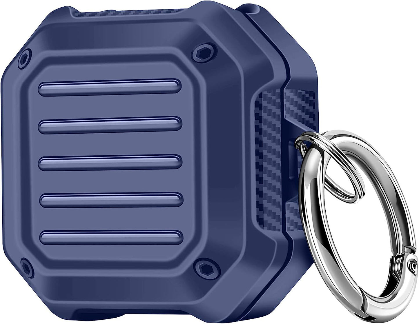 Maxjoy Galaxy Buds Live Case Cover Full Protection TPU Earbud Protective Case Compatible for Samsung Galaxy Buds Live Earbuds Charging Case with Carabiner Led Visible (Navy Blue)  Maxjoy   