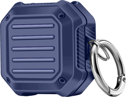 Maxjoy Galaxy Buds Live Case Cover Full Protection TPU Earbud Protective Case Compatible for Samsung Galaxy Buds Live Earbuds Charging Case with Carabiner Led Visible (Navy Blue)  Maxjoy   