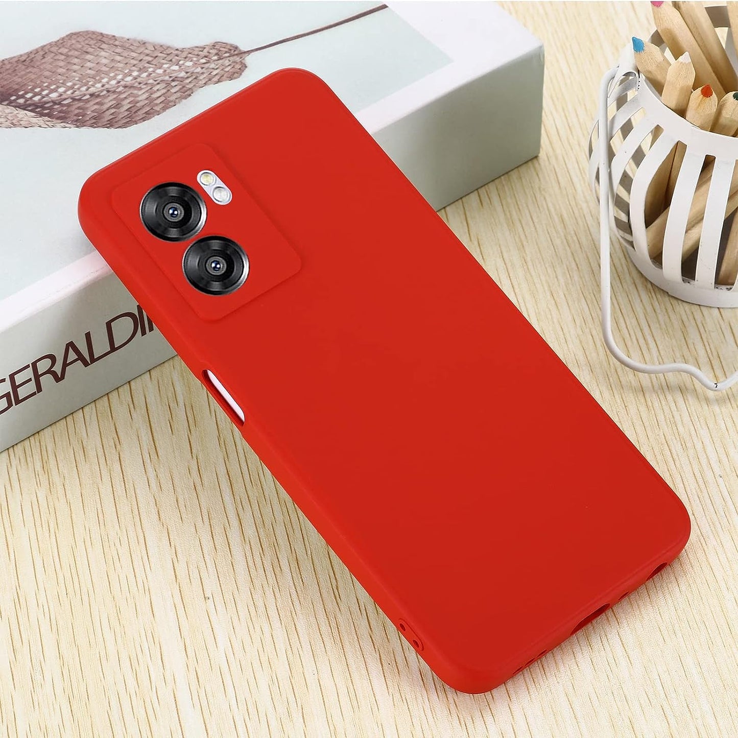 DAMONDY for Oneplus Nord N300 Phone Case,Premium Soft Liquid Silicone Rubber for Women Men,Full Body Protection Shockproof Protection Anti-Scratch Case for Oneplus Nord N300 5G -Red  DAMONDY   