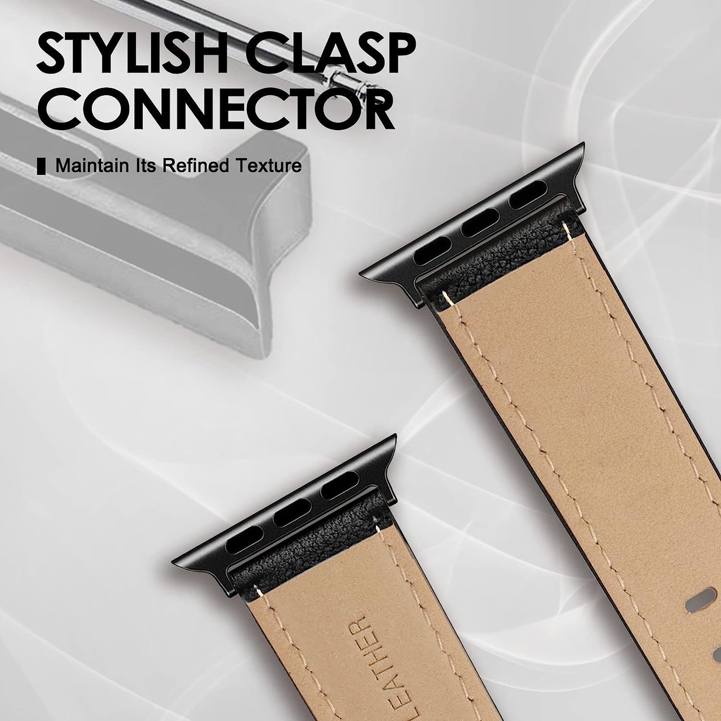 SWEES Leather Band Compatible with Apple Watch Bands 45Mm 42Mm 44Mm Men Women, Vintage Genuine Leather Wristband Replacement Band Compatible for Iwatch Series 8 7 6 5 4 3 2 1 SE Retro Walnut  SWEES   