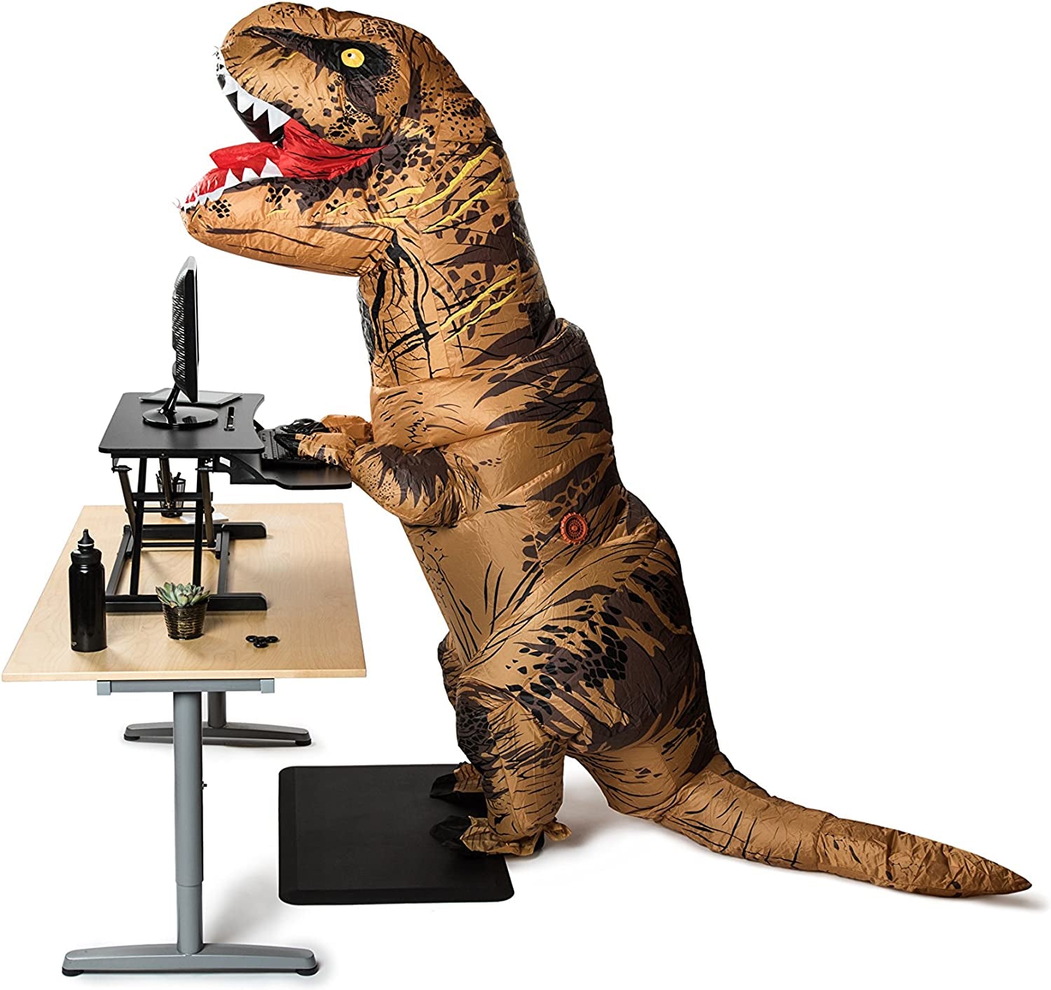 Flexpro Hero Corner Standing Desk Converter 37 Inch | Great for Cubicles & L-Shaped Desks | 2 Level Sit to Stand Workspace with Keyboard Shelf & Monitor Riser | Easily Sit or Stand (Black / 37 )  Stand Steady   