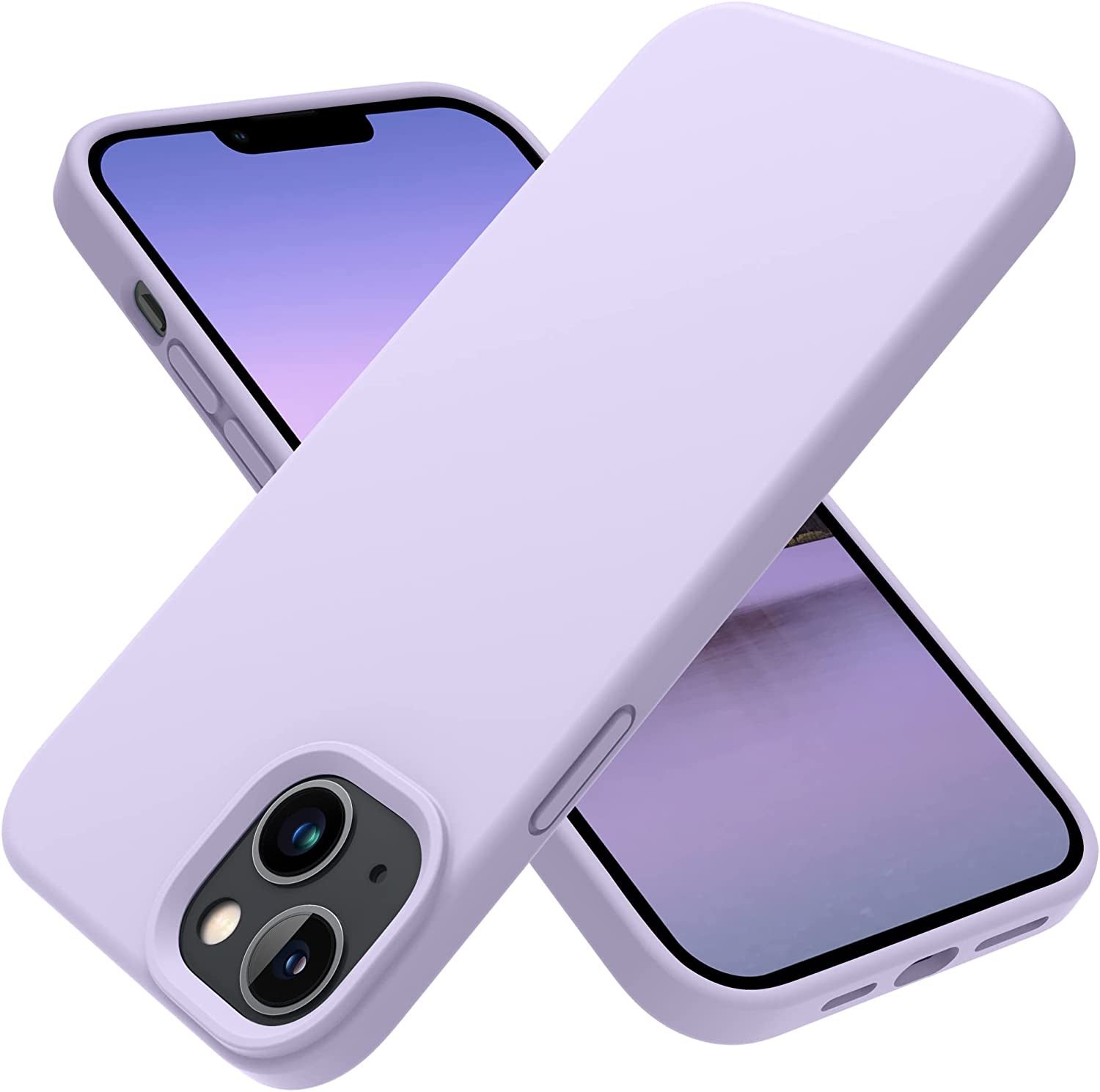 OTOFLY Designed for Iphone 14 plus Case, Silicone Shockproof Slim Thin Phone Case for Iphone 14 plus 6.7 Inch （Black）  OTOFLY Direct Cloud Mauve  