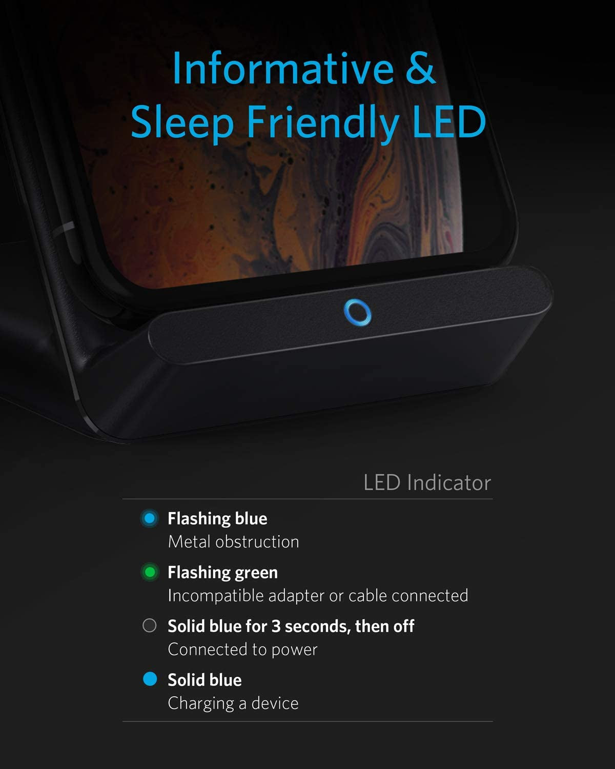 Anker 2 Pack 313 Wireless Charger (Stand), Qi-Certified for Iphone 14/14 Pro/14 Pro Max/13/13 Pro Max, 10W Fast-Charging Galaxy S20, S10 (No AC Adapter)  Anker   