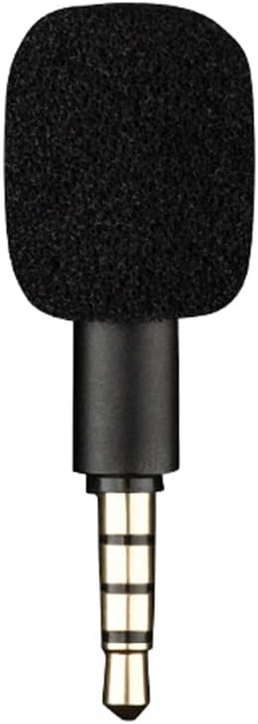 Mini Portable Microphone Jack 3.5Mm Aux 4 Pole/ 3 Pole Karaoke Mic for Recorder Mobile Phone Smart Phone Computer Laptop (Black 4 Pole)  Generic   