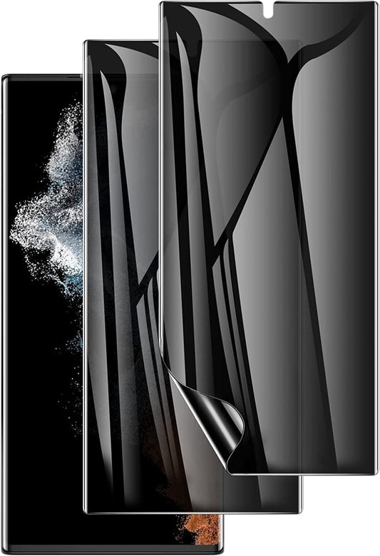 LYWHL [2 Pack] for Samsung Galaxy S22 Ultra Privacy Screen Protector, Anti-Spy Full Adhesive Flexible Film for Galaxy S22 Ultra 5G 6.8”, [Support Fingerprint Reader] Easy Installation Frame - Black  LYWHL   
