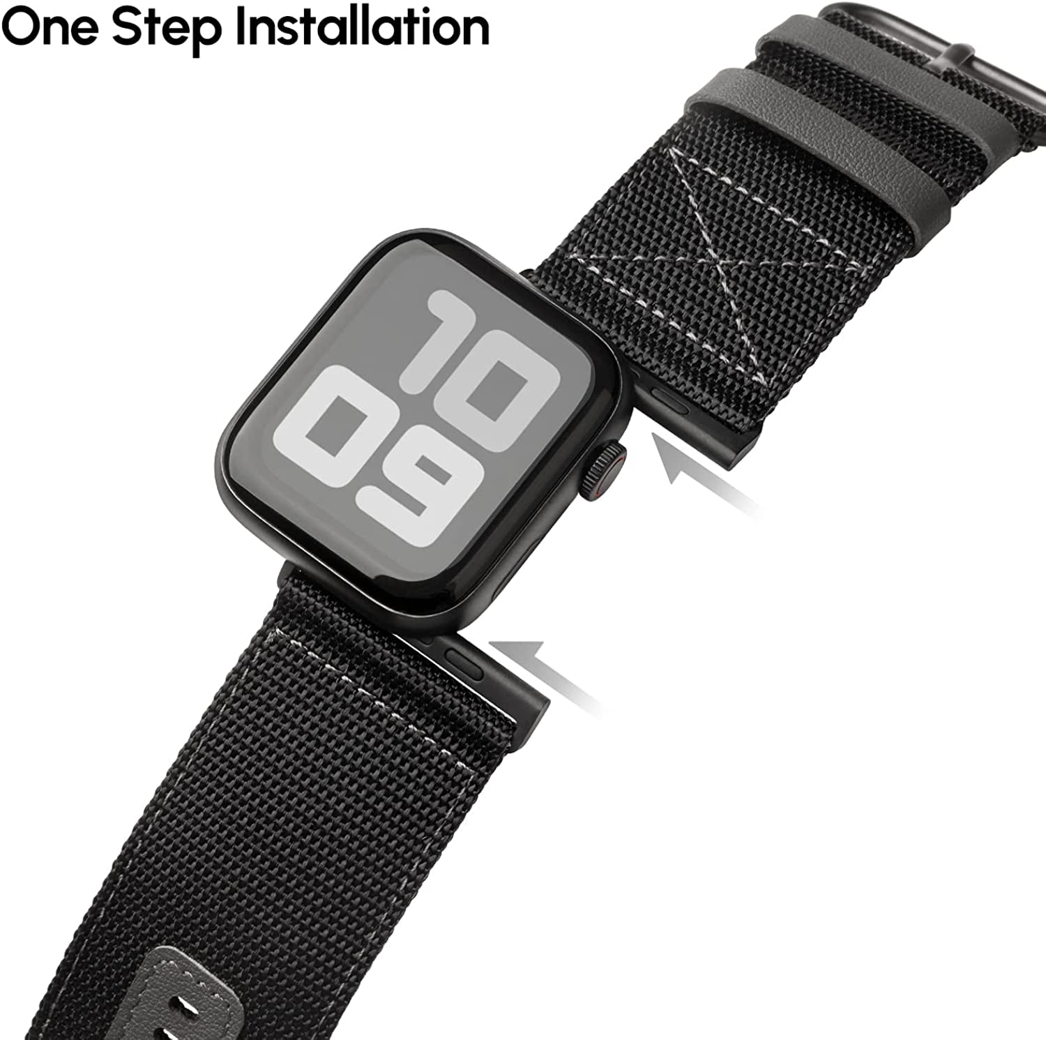 ZRDESIGN Ultra Watch Band for Man,Compatible with Apple Watch 49Mm 45Mm 44Mm 42Mm 41Mm 40Mm 38Mm,Leather and Nylon Strap for Iwatch Series Ultra SE 2/8 / 7/6 / 5/4 / 3/2 / 1 / SE  ZRDESIGN   