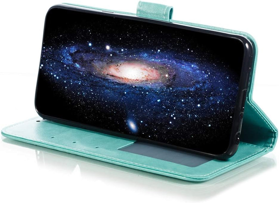 Asdsinfor LG V40 Case Full Stylish Advanced Embossing Wallet Case Credit Cards Slot with Stand for PU Leather Shockproof Flip Magnetic Case for LG V40 / V40 Thinq Sunflower Green LD  Asdsinfor   