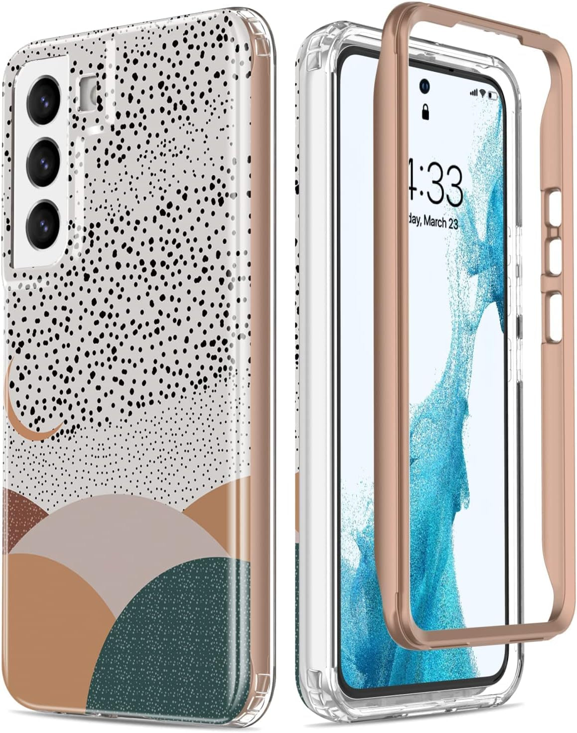 Esdot for Samsung Galaxy S22 plus Case,Military Grade Passing 21Ft Drop Test,Rugged Cover with Fashionable Designs for Women Girls,Protective Phone Case for Galaxy S22+ plus 6.6" Agate Stone  Esdot Abstract Painting  