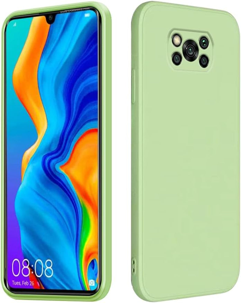 Wousunly Compatible with Poco X3 Pro Case Silicone Liquid Dark Green, Soft Smooth Touch Xiaomi Poco X3 NFC Phone Case Silicone Shockproof Thin Cover (Xiaomi Poco X3 Pro, Blue)  Wousunly Green Xiaomi Poco X3 Pro 
