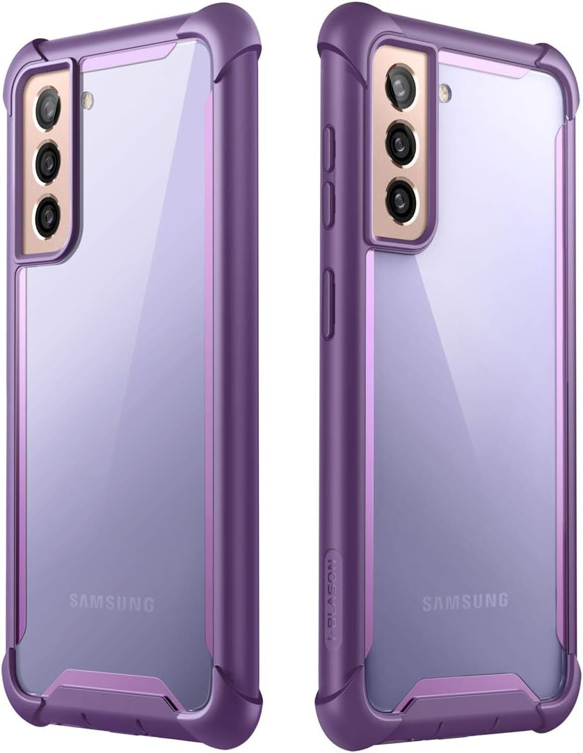 I-Blason Ares Series Case Designed for Galaxy S21 plus 5G (2021 Release), Rugged Clear Bumper Case without Built-In Screen Protector (Purple)  i-Blason   