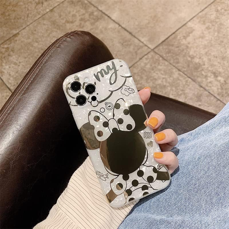 Jerisln Cartoon Case for Iphone 11 Pro Max Cute Golden Minnie Sparkle Bling Cover with Quicksand Holder,Kickstand Soft TPU Shockproof Protective for Women Girls(Iphone 11 Pro Max Minnie 6.5'')  Jerisln   