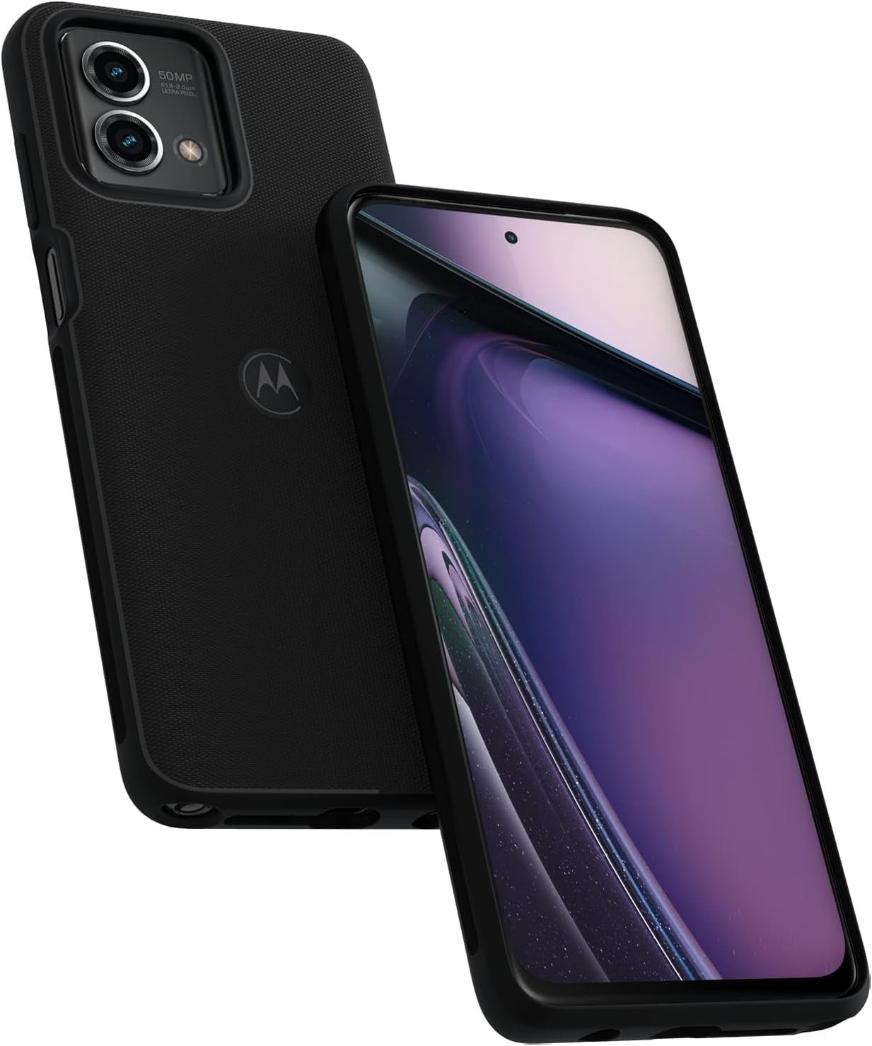 Motorola Moto G Stylus 5G (2023) Textured Protective Case- Black - Precision Fit Shock Absorbing Cases for Enhanced Phone Grip, Style, Drop Protection for Your Moto G Stylus 5G 2023  Salom America Company   