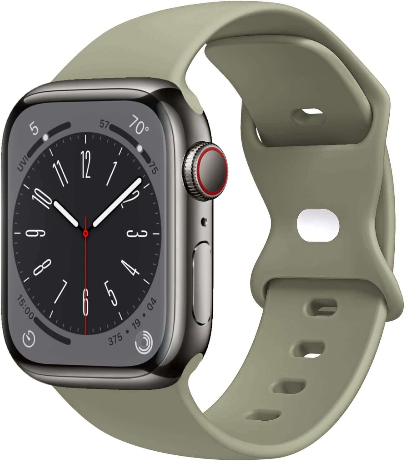 STG Sport Watch Band Compatible with Apple Watch Band 38Mm 40Mm 41Mm 42Mm 44Mm 45Mm 49Mm, Soft Silicone Replacement Sport Strap Compatible for Iwatch Ultra SE Series 8/7/6/5/4/3/2/1 (42Mm/44Mm/45Mm/49Mm, Klein Blue)  STG Khaki 42mm/44mm/45mm/49mm 