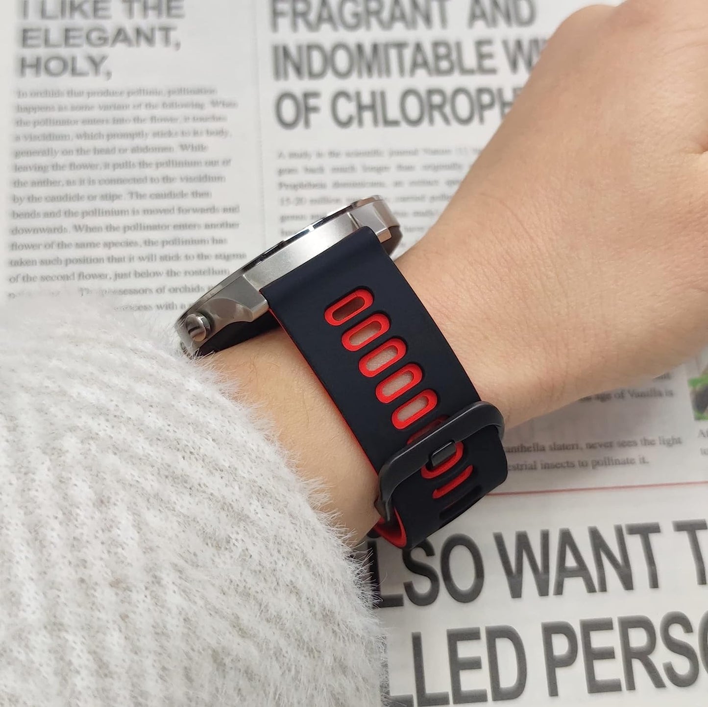 22Mm Galaxy Watch 3 45Mm Band,Soft Silicone Galaxy Watch 46Mm Bands Compatible for Samsung Gear S3 Frontier & Classic/Garmin Venu 2/Forerunner 255/ Forerunner 745/Vivoactive 4 Wristband for Men Women  EZMVZKU   