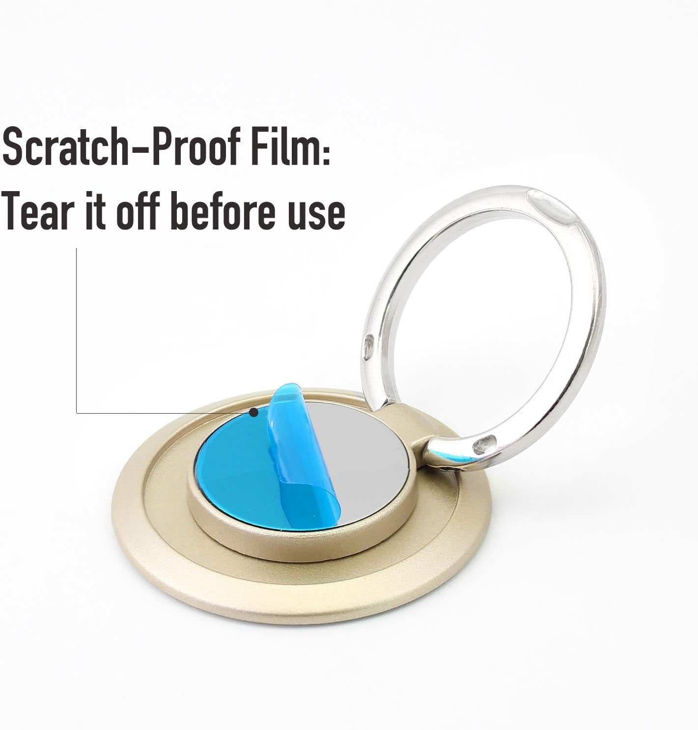 2 Pack Ultra Thin Gold Cell Phone Ring Holder Finger Kickstand, 360 Rotation Finger Stand Grip Loop for Magnetic Car Mount, Compatible with Iphone Samsung LG HTC, Etc  WOWOONE   