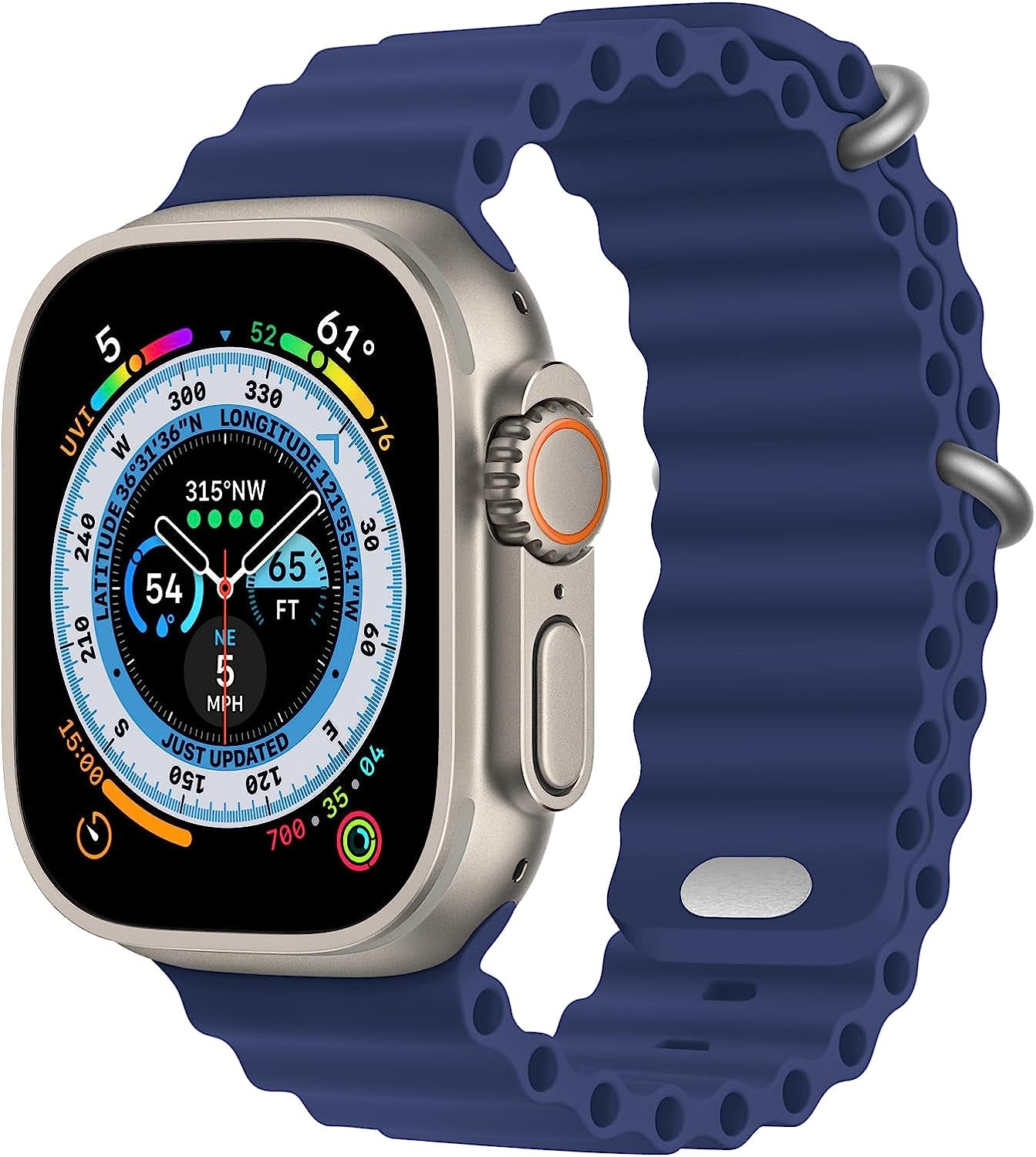 Ocean Band Compatible with Apple Watch Band 49Mm 45Mm 44Mm 42Mm 41Mm 40Mm 38Mm, Adjustable Sport Band Women Men Strap with Buckle for Apple Watch Ultra Iwatch Series 8 7 6 5 4 3 2 1 SE  VUTOT Midnight blue 49/45/44/42mm（5.9-8.2 inches wrist） 