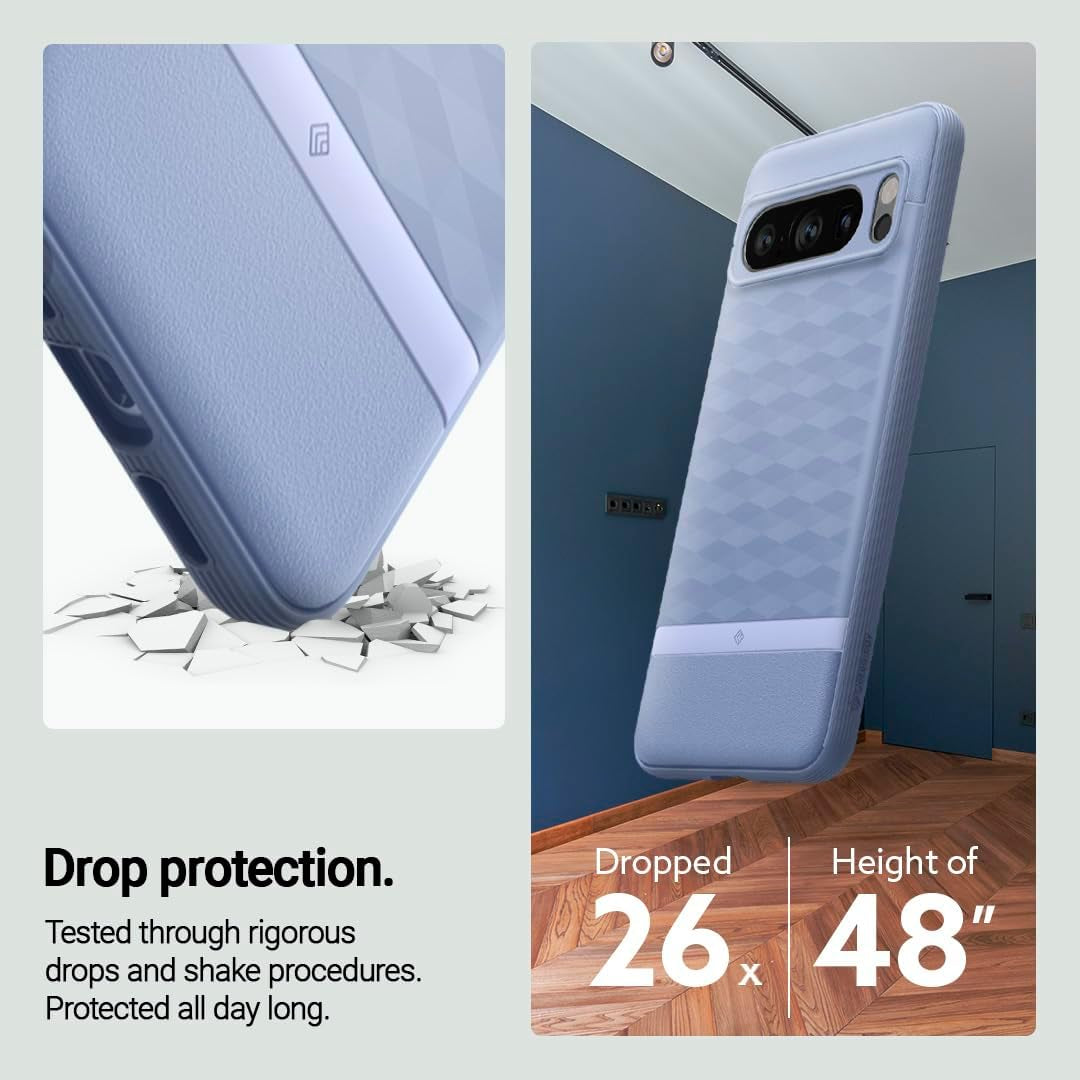 Caseology Parallax 3D Ergonomic Design Case Compatible with Google Pixel 8 Pro Case 5G [Military Grade Drop Tested](2023) - Bay Blue  Caseology   