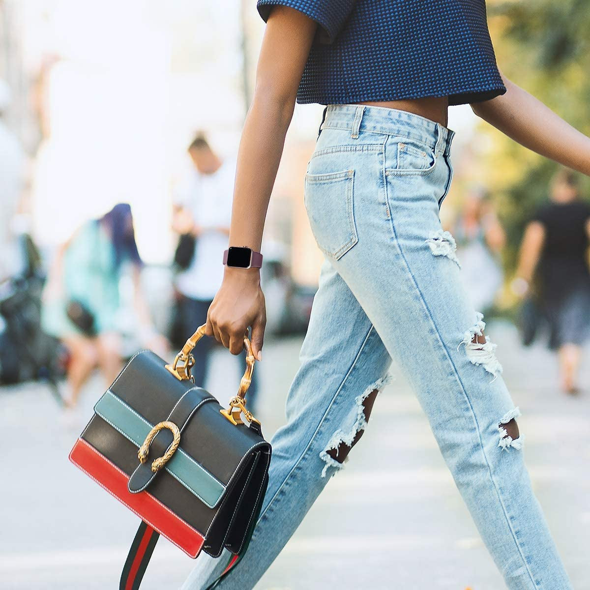 6 Pack Sport Bands Compatible with Apple Watch Band 38Mm 40Mm 41Mm 42Mm 44Mm 45Mm 49Mm,Soft Silicone Waterproof Strap Compatible with Iwatch Apple Watch Series Ultra 8 7 6 5 4 3 2 1 SE Women Men  AMSKY   