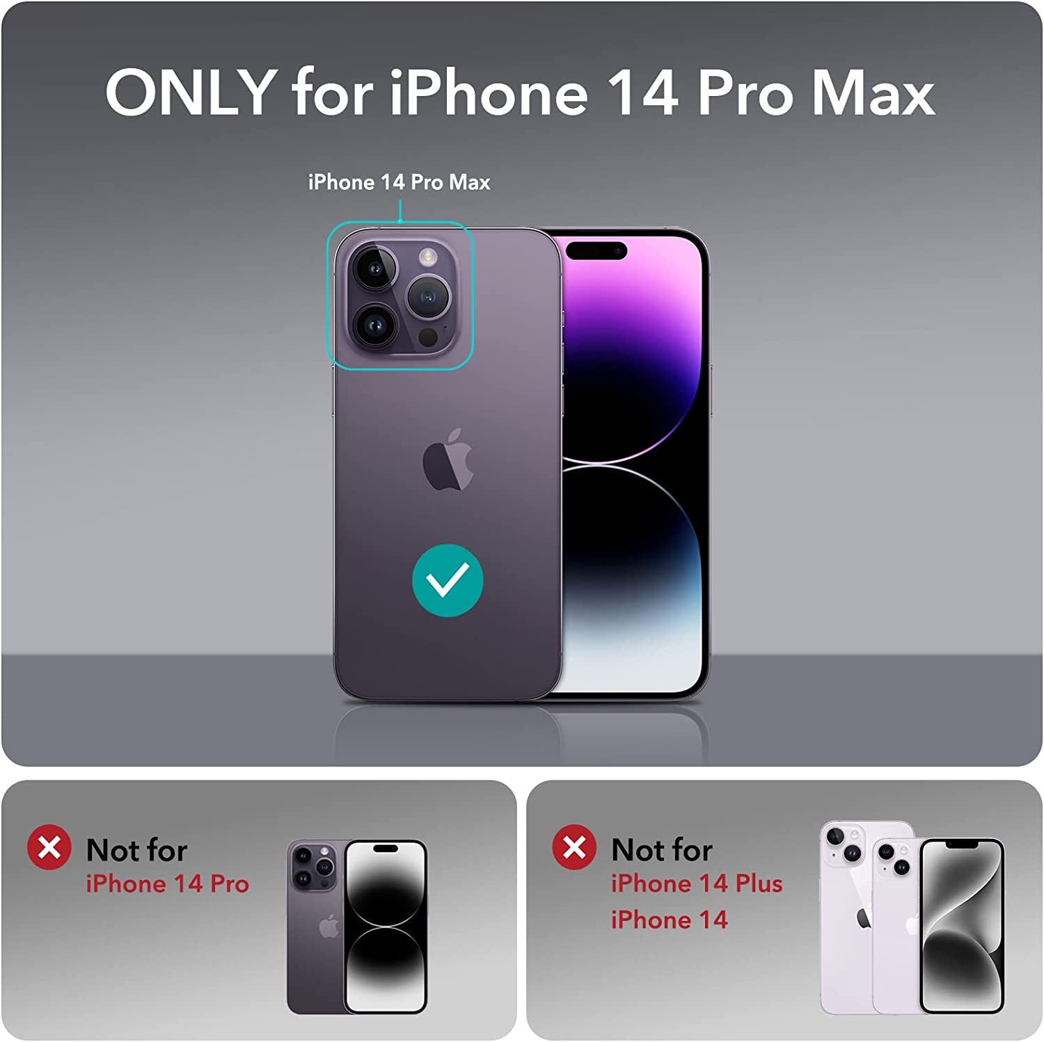 ESR for Iphone 14 Pro Max Case, Magsafe Compatible, Full Body Shockproof Case, Military-Grade Protection, Magnetic Phone Case for Iphone 14 Pro Max, Shock Armor Kickstand Case (Halolock), Clear Purple  Electronic Silk Road Corp   